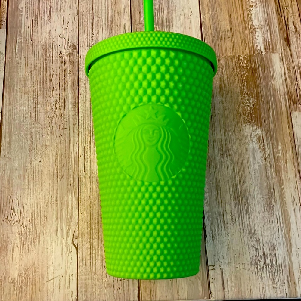 Starbucks neon green tumbler